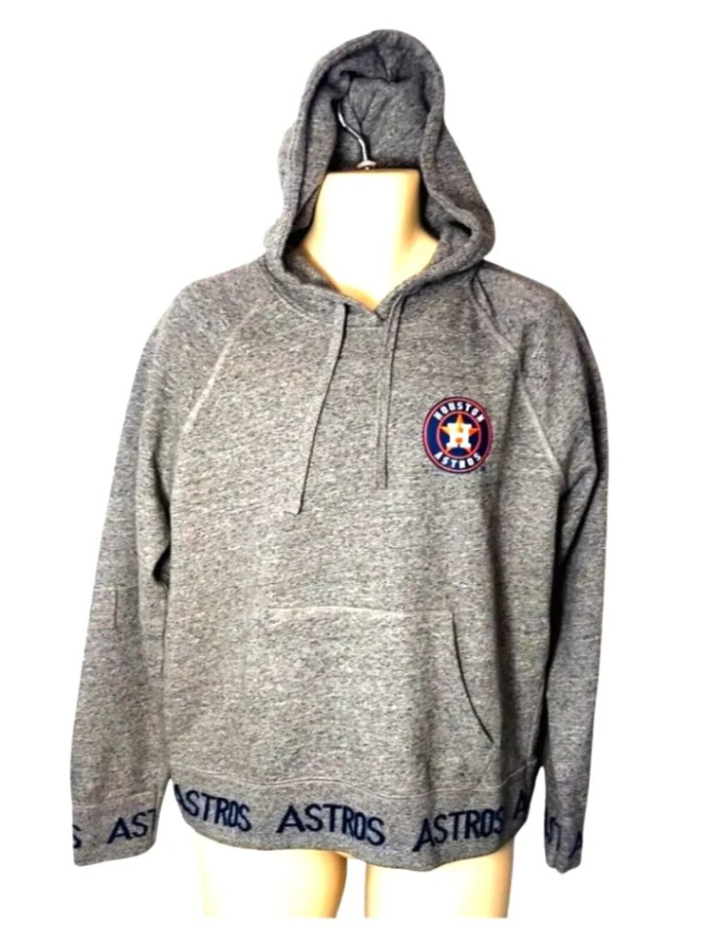 Houston Astros Hoodie Size Medium Heather Gray Wraparound Logos Tailgate Brand